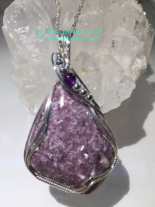 Lepidolite in .935 Argentium Silver